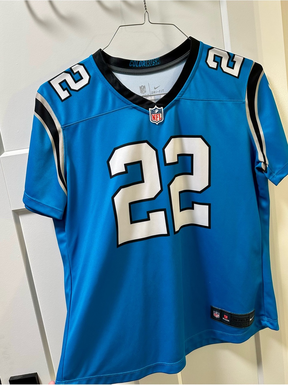 Nike Carolina Panthers #22 Blue Football Jersey